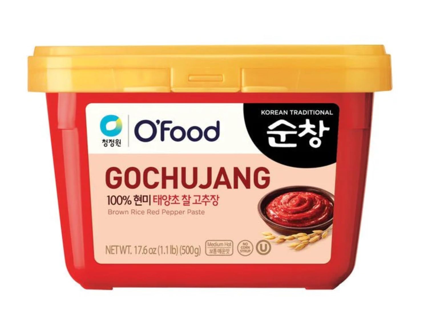 O'Food Pâte de Piment Gochujang et Mild 500g/Boite - Livraison Gratuite France (1 boite, Boite rouge)