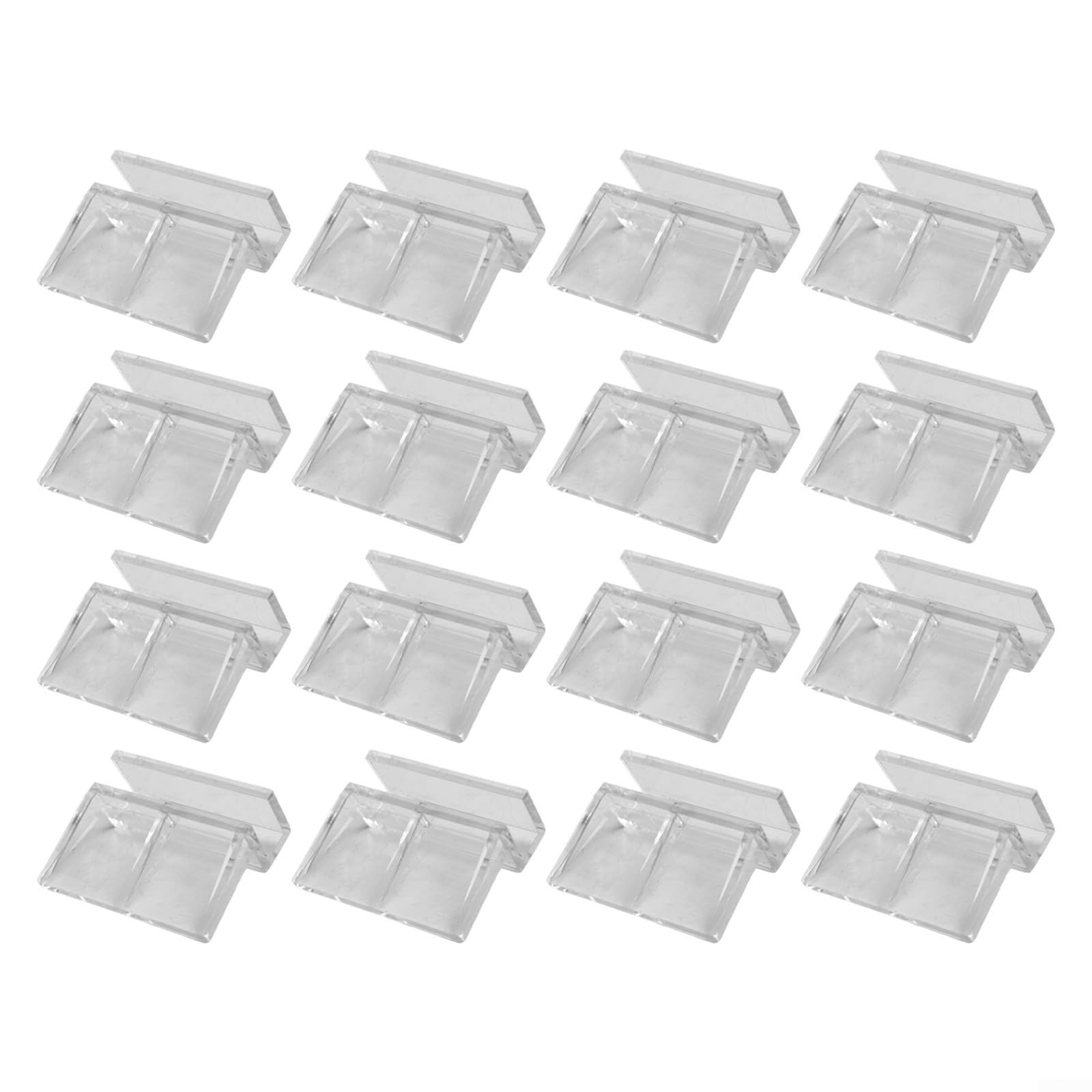 16Pcs Aquarium Lid Holder Fish Tank Glass Cover Clip Clamp Acrylic Bracket For 6Mm 8Mm 10Mm Thick Glass Easy Water Change(8mm)