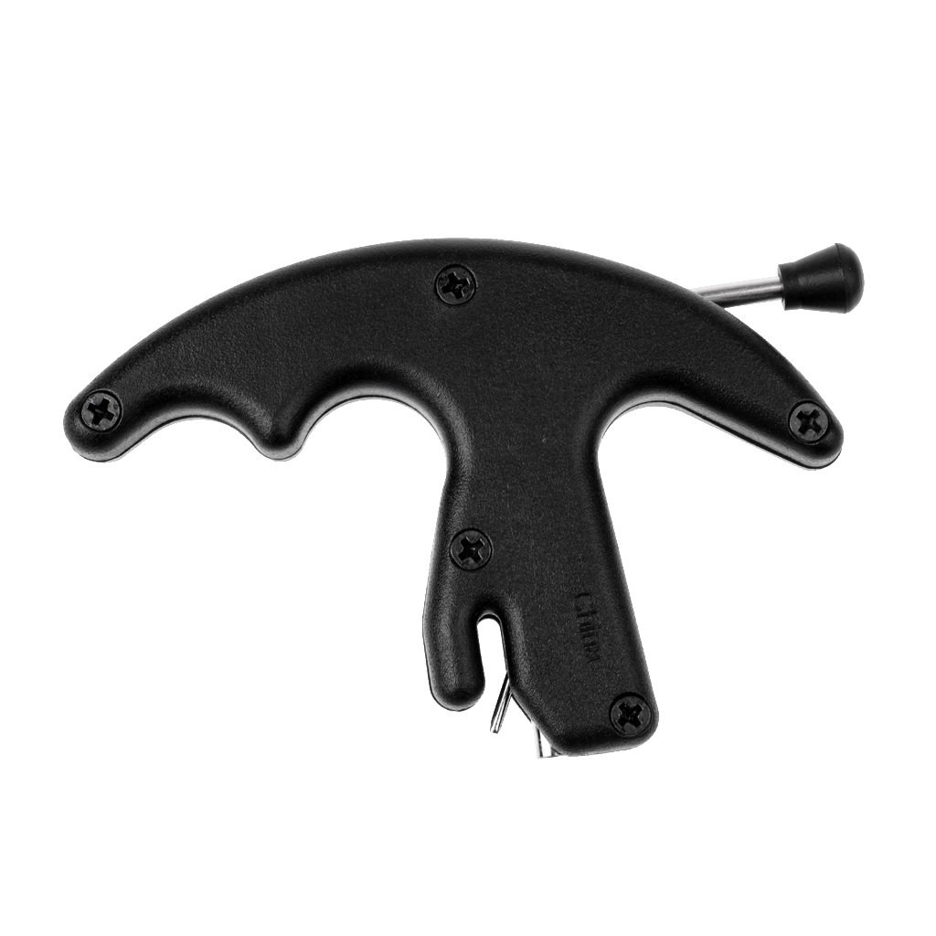 MagiDeal 4 Colors Release Aid Archery Shooting Gear Locks on the Bow String Thumb Trigger for Compound Bow Shooting Practice - black