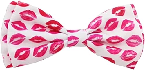 Huxley & Kent Pajarita para mascotas  Besos (pequeño)  Accesorio para el día de San Valentín para mascotas  Divertidas pajaritas para perros y gatos