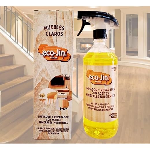 ECO-JIN ÓLEO LIMPIADOR MADERAS MUEBLES REPARADOR RESTAURADOR ABRILLANTADOR - PRODUCTO REVOLUCIONARIO DEL QUE TODO EL MUNDO HABLA (MADERAS CLARAS)