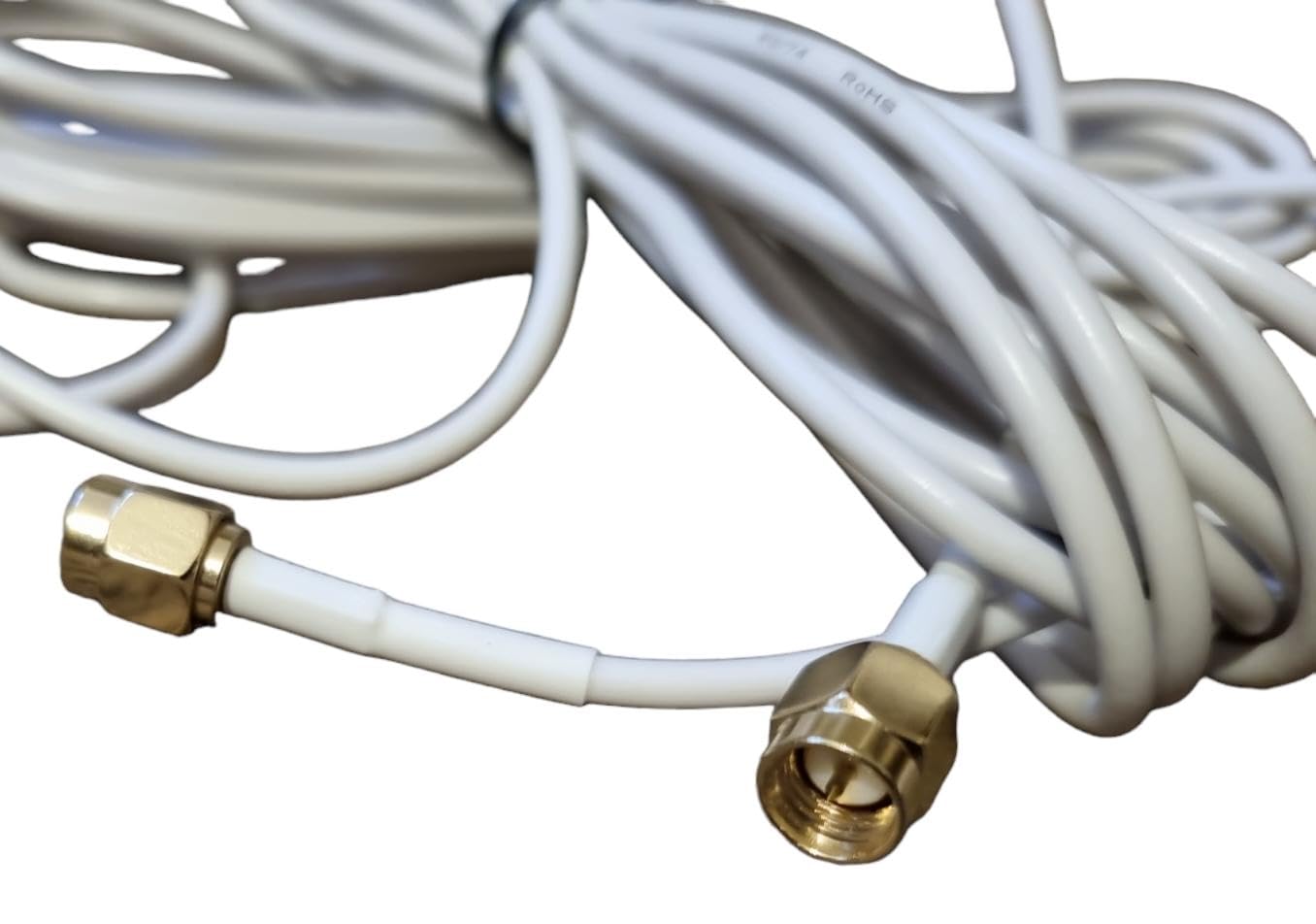 LTE 4G 5G MIMO 2X SMA Antenne Außenantenne weiß Verstärker mit 2 x 3m Verlängerungs-Kabel mit Wand Maßthalterung paßt zu Fritzbox 6850 5G Nighthawk M5