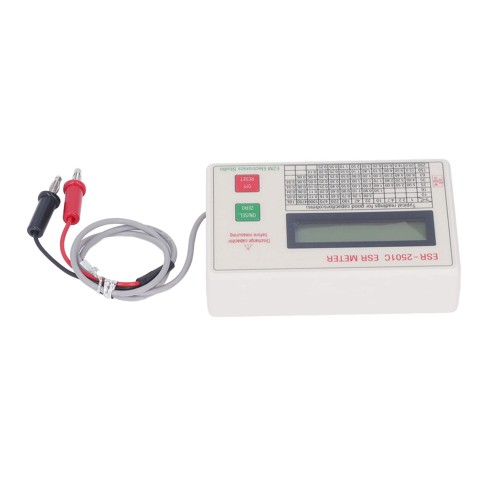 Probador de Condensadores ESR Modelo: 2501C, E S Función de Apagado Inteligente Medidor de Capacitancia ABS R Probador Portátil Alta Precisión Ligero