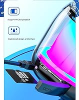 Vista 5 de WSNDD Altavoz Bluetooth portátil con tarjeta TF, sonido HD y graves para iPhone, iPad, Android, smartphone y coche