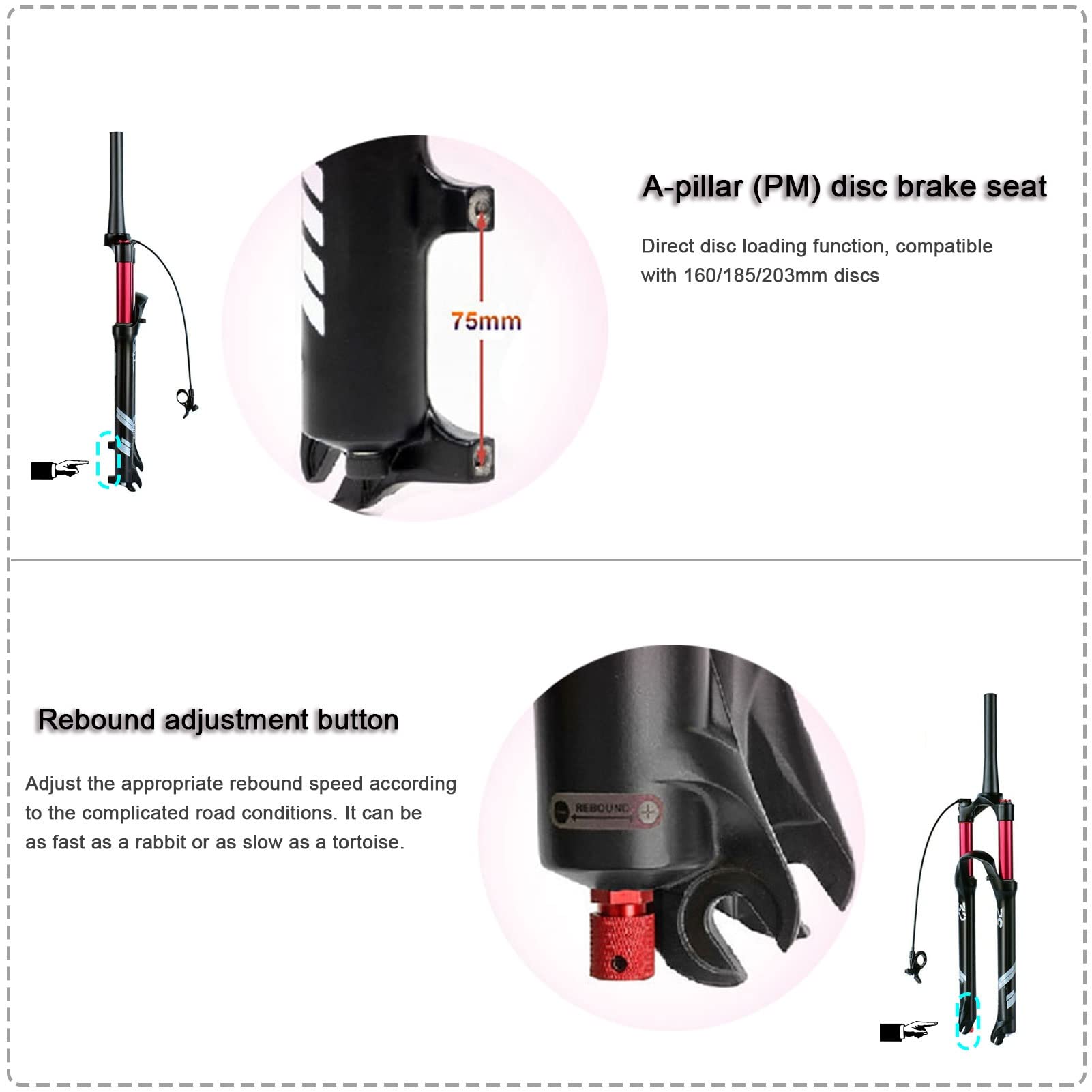 Amazon.co.jp: 140mmトラベルエアサスペンションフロントフォーク