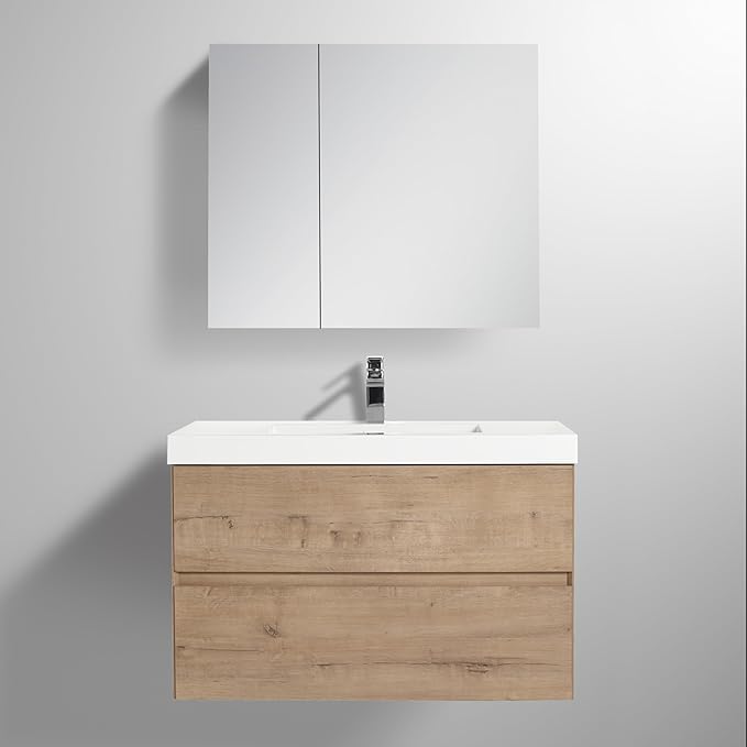 Blossom Assisi All Wood Wall Mounted Bathroom Vanity with