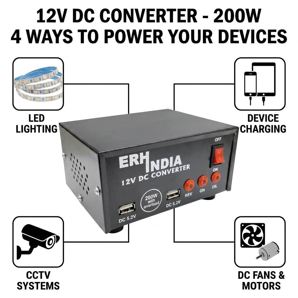 12V DC to 220V AC Converter - Power Your Devices! -2