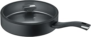 b.Green Aluminium Recycled Induction Pan 24 cm, Sauté Pan Made from 100% Recycled Drinks Cans, Black