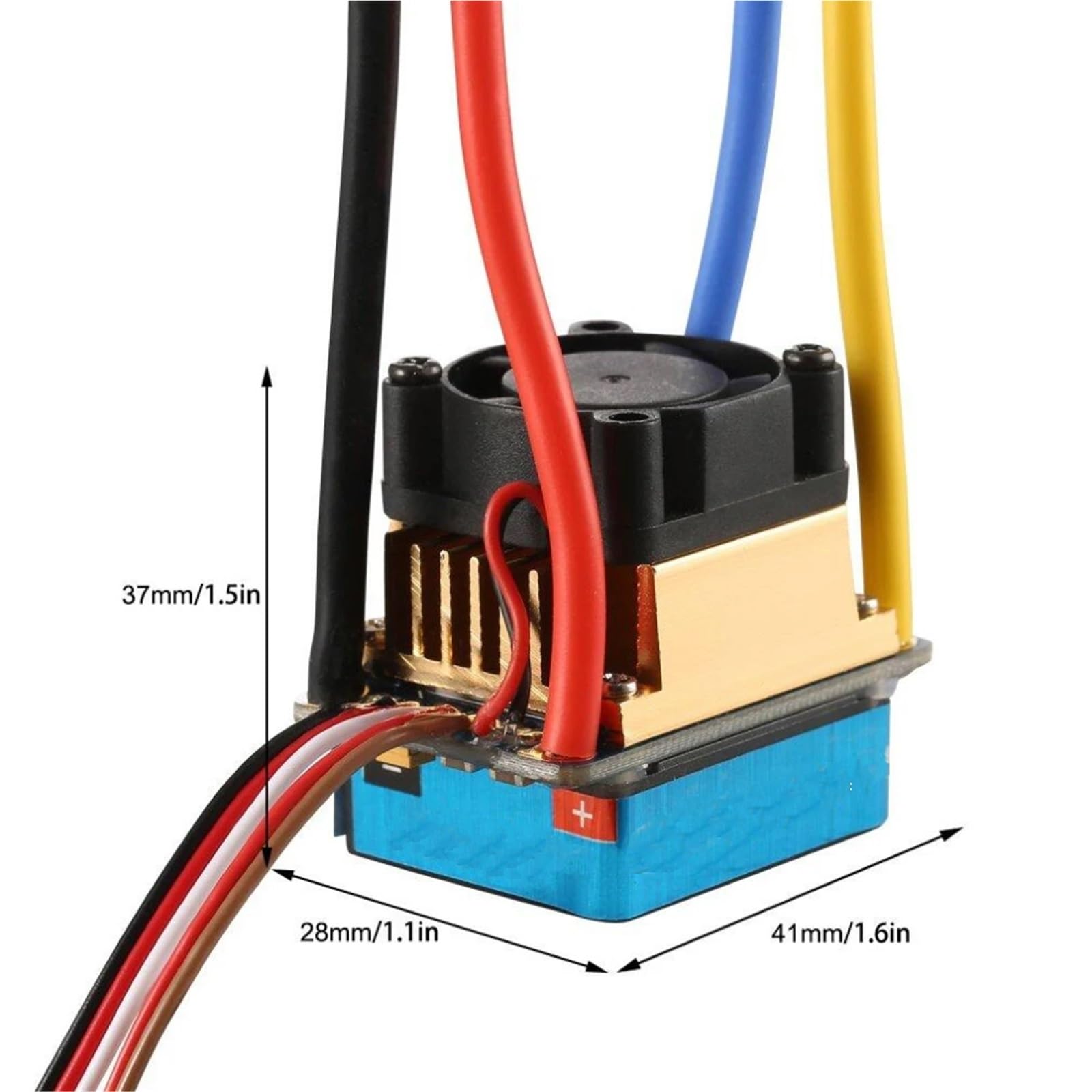 Per 1/10 60A Dual Mode Regolatore Velocità Spazzolato ESC Con Ventola Raffreddamento 2-3S LiPo 6-9NiMH RC Ricambi Auto Accessori ESC RC