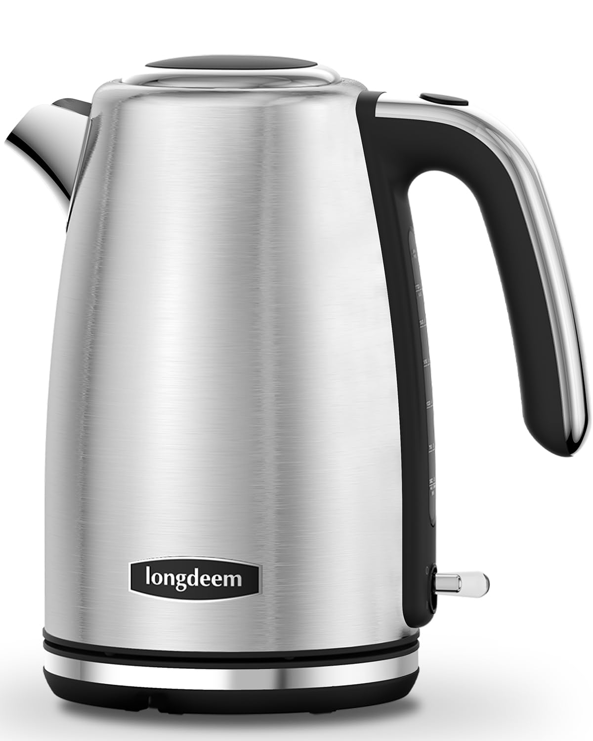 Electric Kettle Stainless Steel, 1.7L 1500W Quick Boil, Retro Style, Auto Shutoff, Boil Dry Protection with Filter & Water Gauge, Perfect for Tea, Hot Water