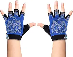 Luwint Luvas esportivas infantis para pesca, treino, ciclismo, 4 a 12 anos