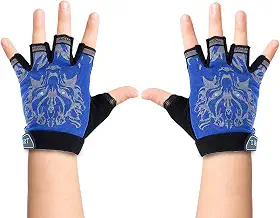 Luwint Luvas esportivas infantis para pesca, treino, ciclismo, 4 a 12 anos