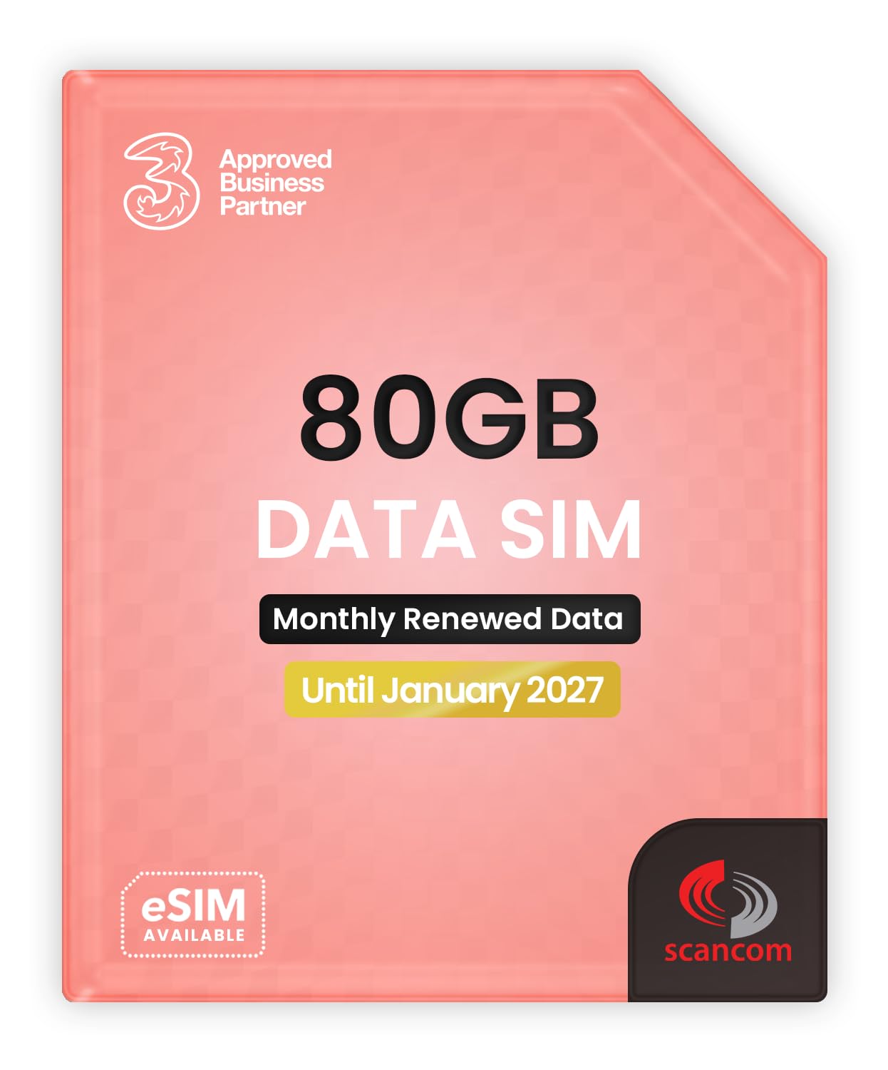Three 80GB Data SIM – Uncapped 5G Speeds – Preloaded EVERY MONTH Until 8th JANUARY 2027 – No Contract – Plug & Play for Business Broadband, Routers & Phones-image-39