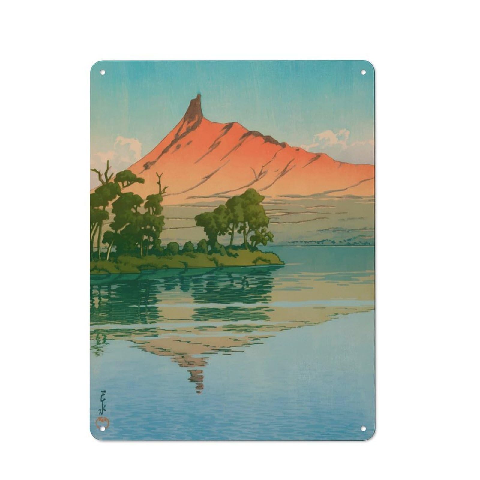 Understated Office Metal Sign 40x30cm Featuring Hokkaido View, Studio Wall Plaque for Office, Study, Studio Or Hallway