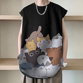 SICRIT STUDIOS メンズベスト 5XLサイズ猫ネコ