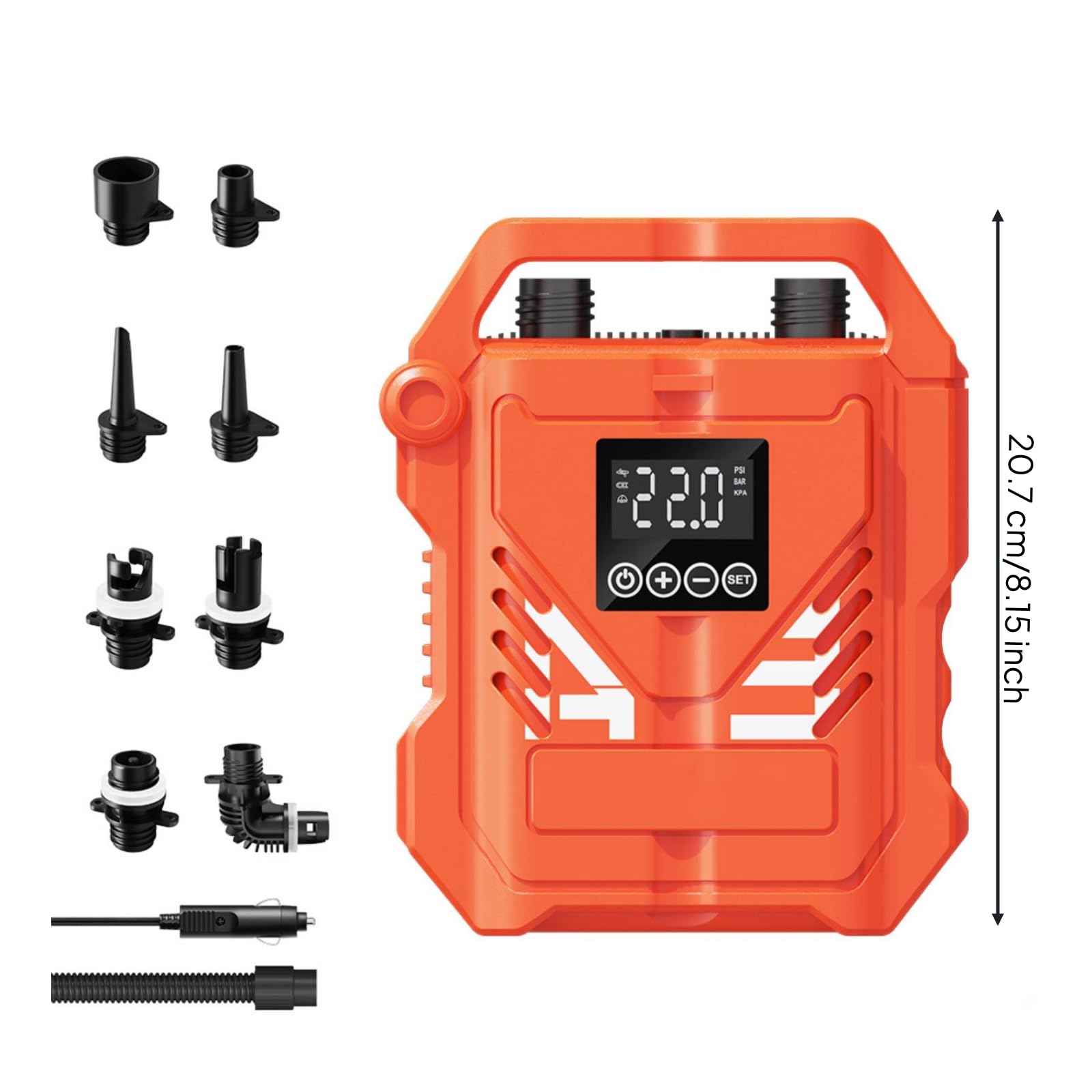 Bomba Eléctrica Compacto Inflador Portátil Compacta Inflador con s para Camping