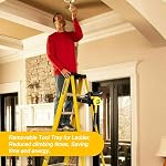 Ladder Platform Project Tray for Pail on Collapsible Ladder Summer, Telescoping Steps Removable Tool Caddy Organizer with Jacks Extension Accessories for Painting, 44 lbs Weight Rating.