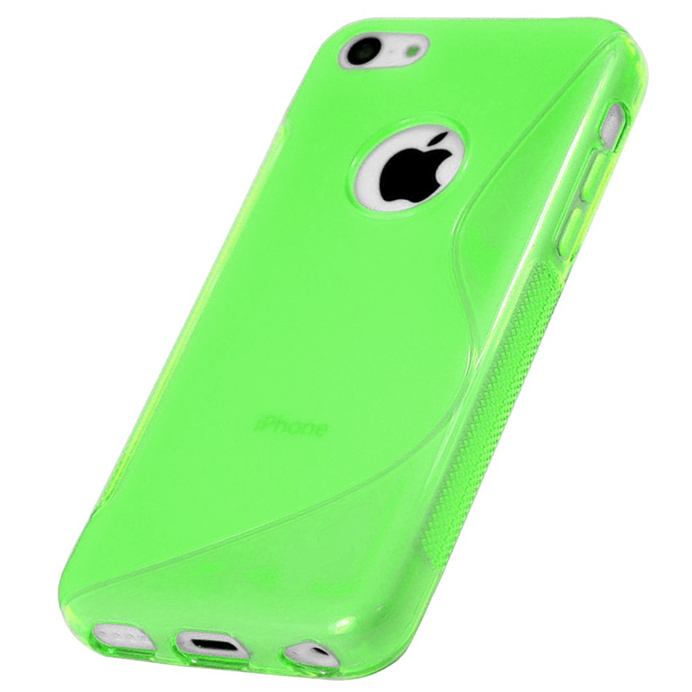 ebestStar - Cover Compatibile con iPhone SE 5S 5 Custodia Protezione S-Line Design Silicone Gel TPU Morbida e Sottile, Verde [Apparecchio: 123.8 x 58.6 x 7.6mm, 4.0
