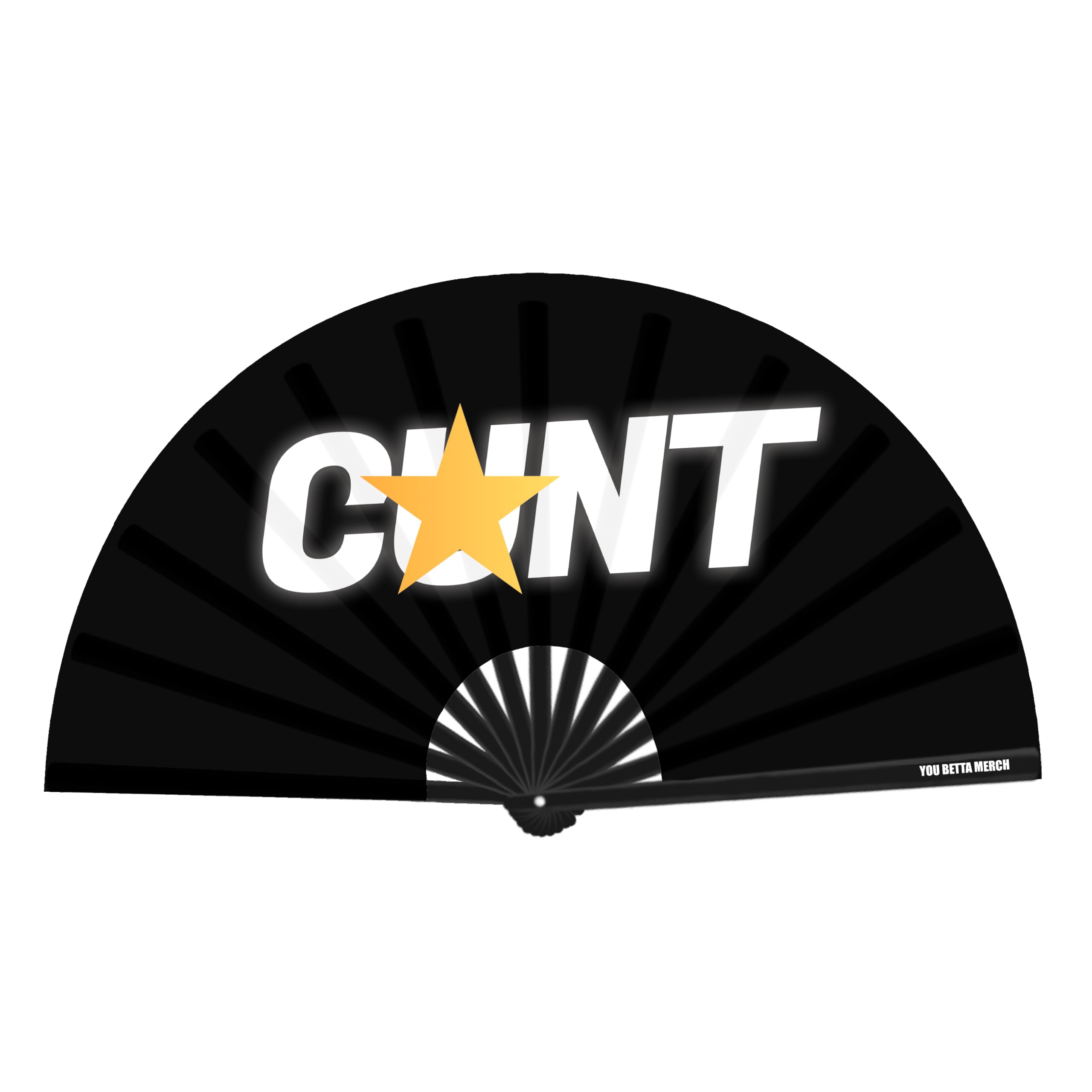 C*nt Hand Clack Fan, Bamboo Fan, Party Fan