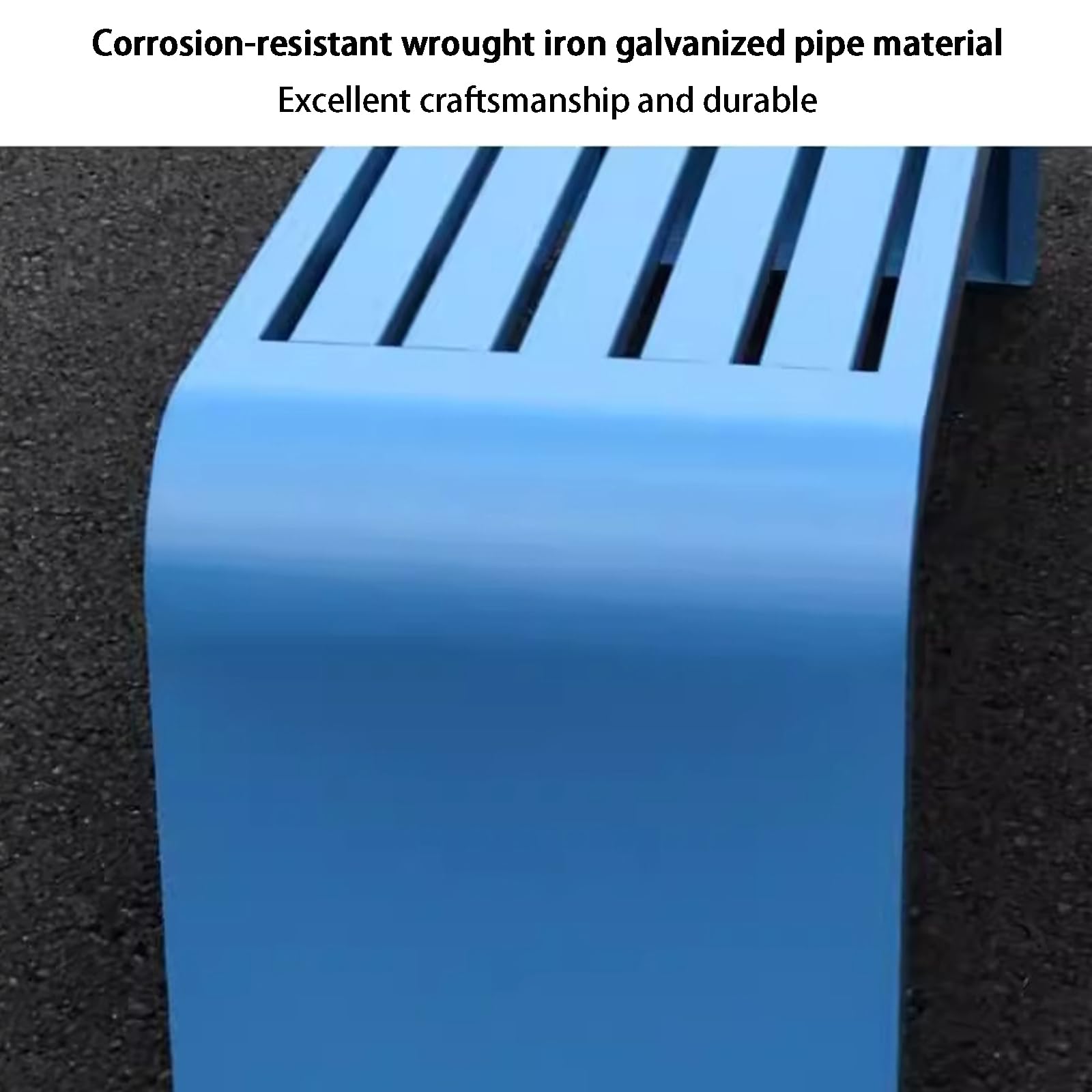 Banco metálico para Exterior, Fabricado en Acero Inoxidable, con Asiento Engrosado y ensanchado, Apto para Parques, áreas de Juego, centros comerciales y librerías. Yellow 100cm