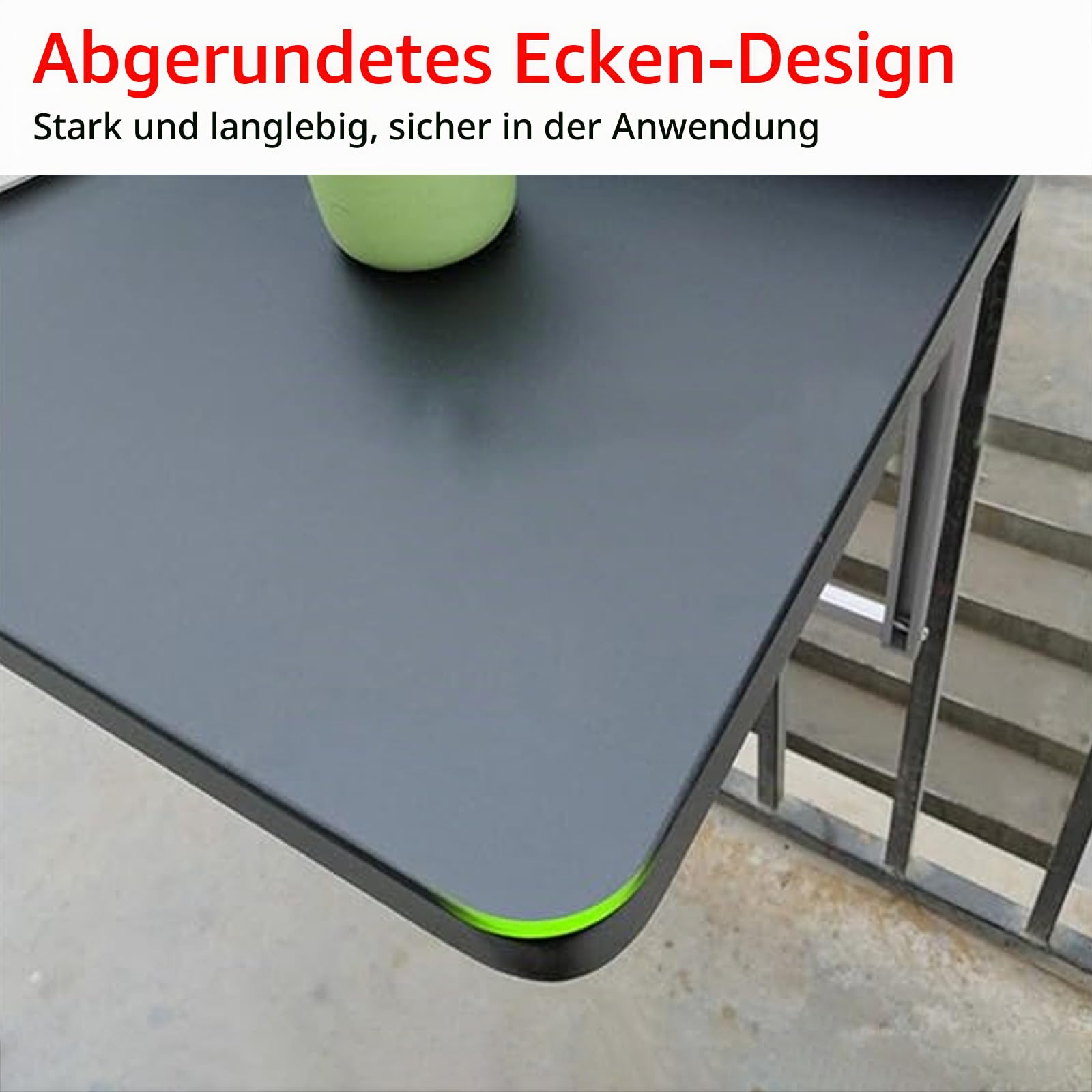 Klappbarer Balkon-Hängetisch, Verstellbarer Wand-Geländertisch Für Die Terrasse, Platzsparender Beistelltisch Für Den Außenbereich, Wetterbeständig Und Langlebig