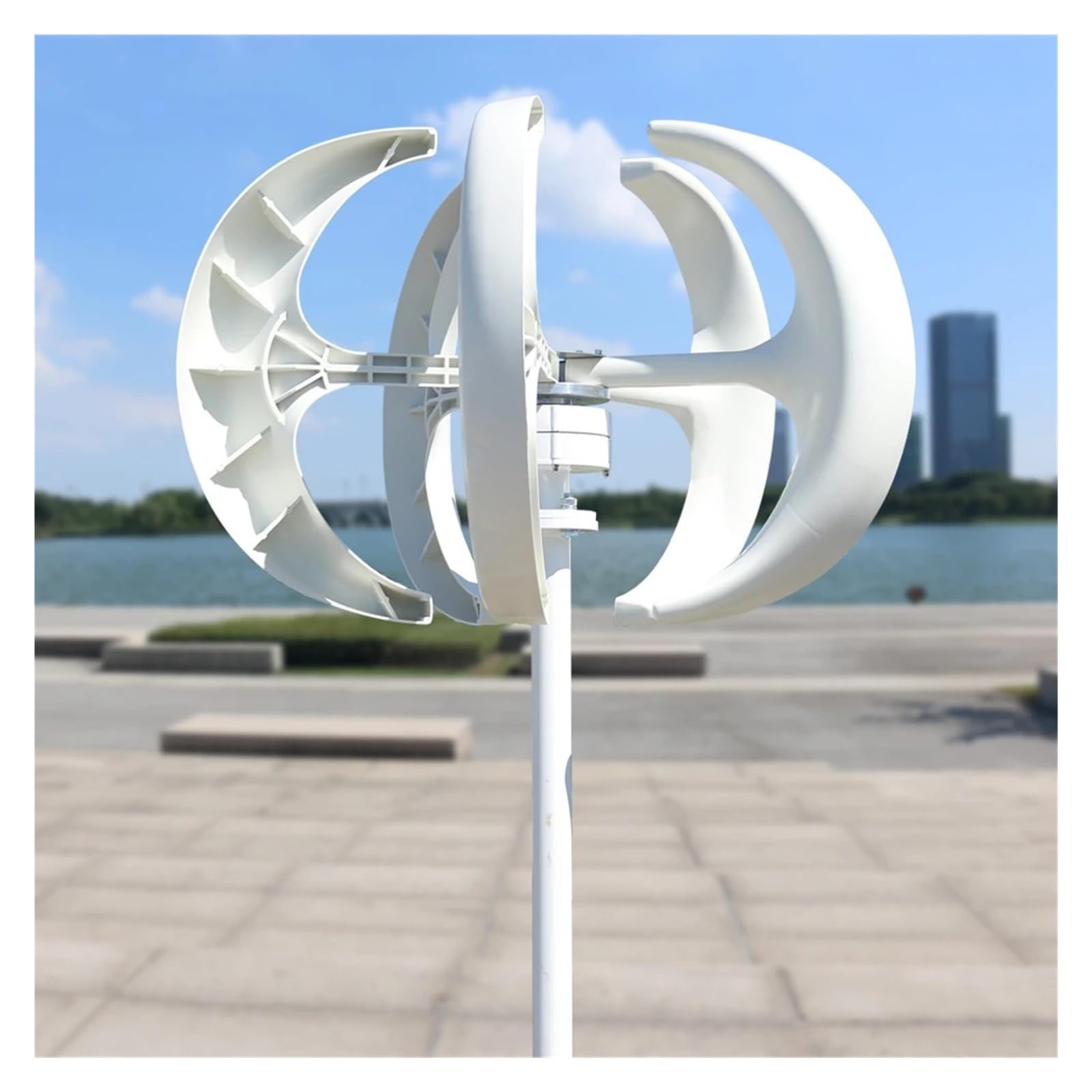 Windturbinengenerator, 1000W Vertikale Windturbine 12v 24V Achse Windgenerator Kleine Windmühle Freie Energie Mit MPPT Laderegler für Marine, Wohnmobil, Zuhause(Red,Turbine Only,48V)