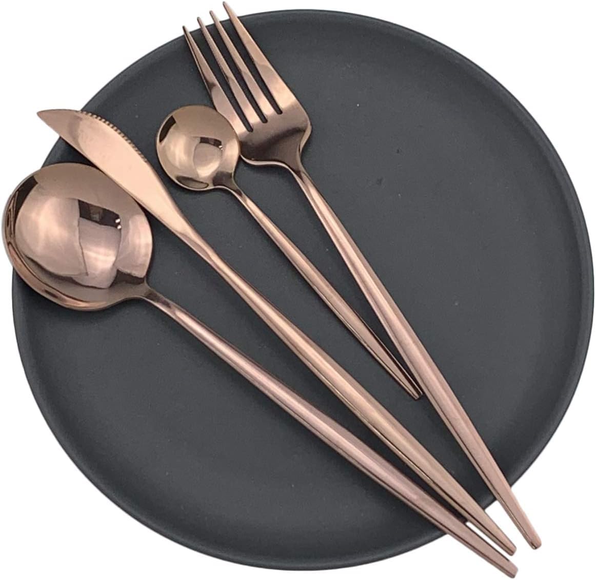 Set di Posate da 40 Pezzi in Acciaio Inossidabile 18/10 per 10 Persone, con Finitura A Specchio, Composto da Forchette, Cucchiai E Coltelli. Utensili Riutilizzabili per Riunioni di Famiglia, Uso