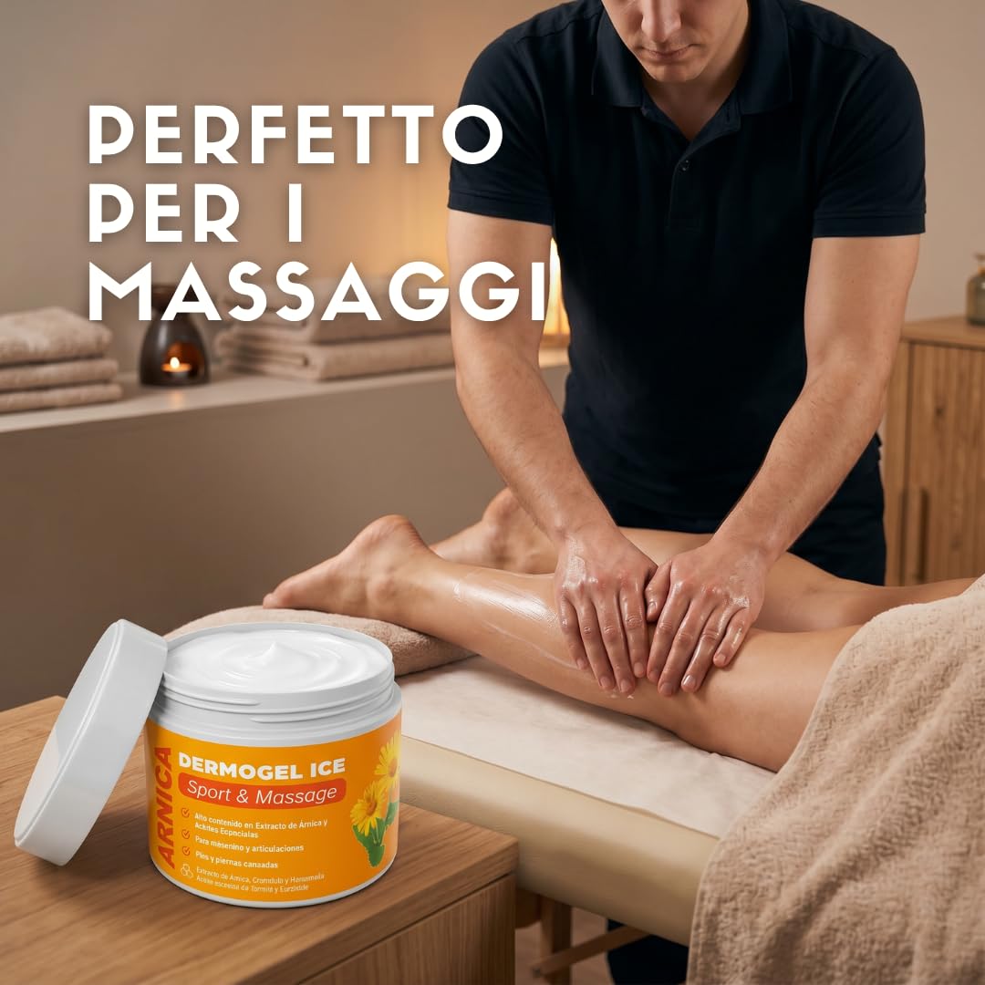 QKnatur Gel Crema all’Arnica Montana 300 ml – Effetto Freddo Intenso per Sollievo Muscolare e Articolare – Alta Concentrazione di Arnica, Calendula e Hamamelis