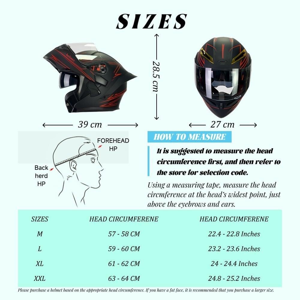 Casco de Motocicleta Modular abatible con Bluetooth: Integral, homologado por la ECE, Doble Visera, Altavoz y micrófono Integrados, cómodo y Transpirable for Hombre y Mujer.(I,L 59~60CM)