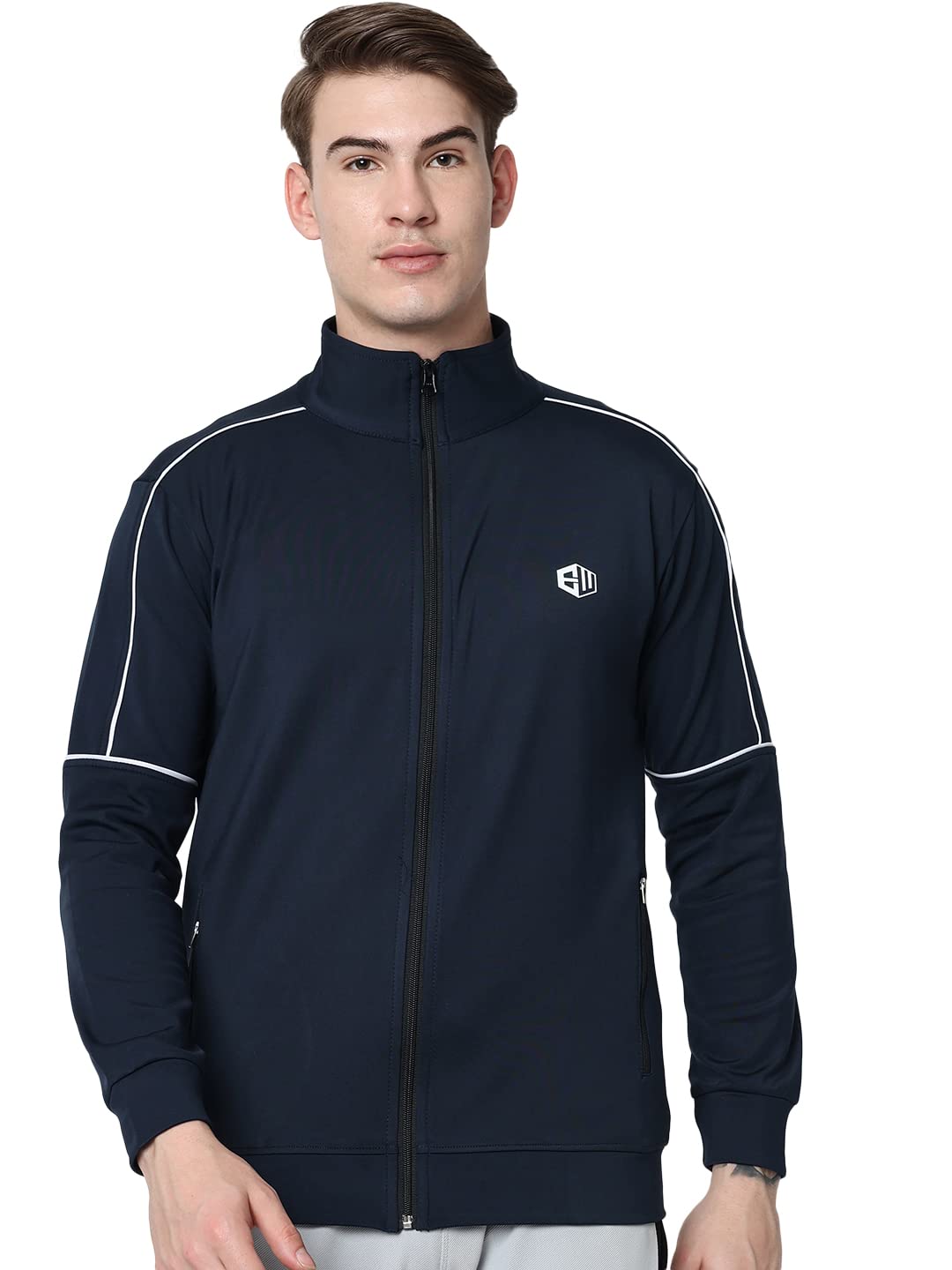 endeavour wear Men's Standard Length Solid Fleece Jacket-picture-12