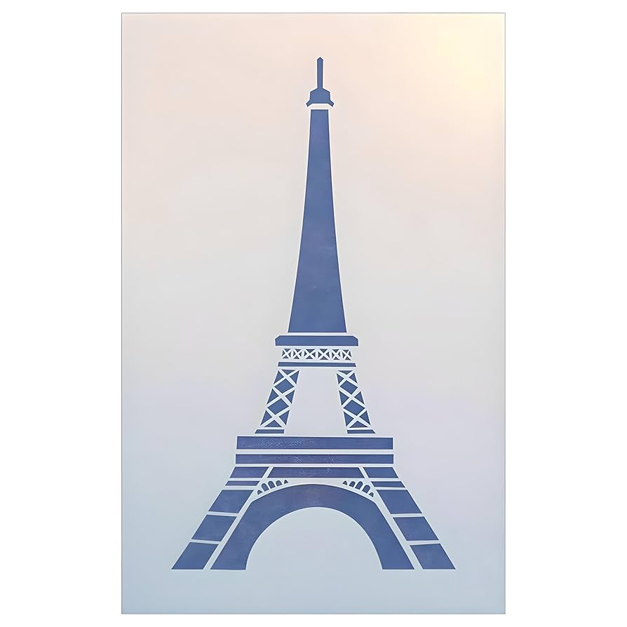 amazon-com-eiffel-tower-stencil-5-5-x-10-french-france-country-stencils-deco-art-painting-diy-craft-plastic-wall-stencil-home-decoration-french-words-reusable-mylar-template-the-artful-stencil