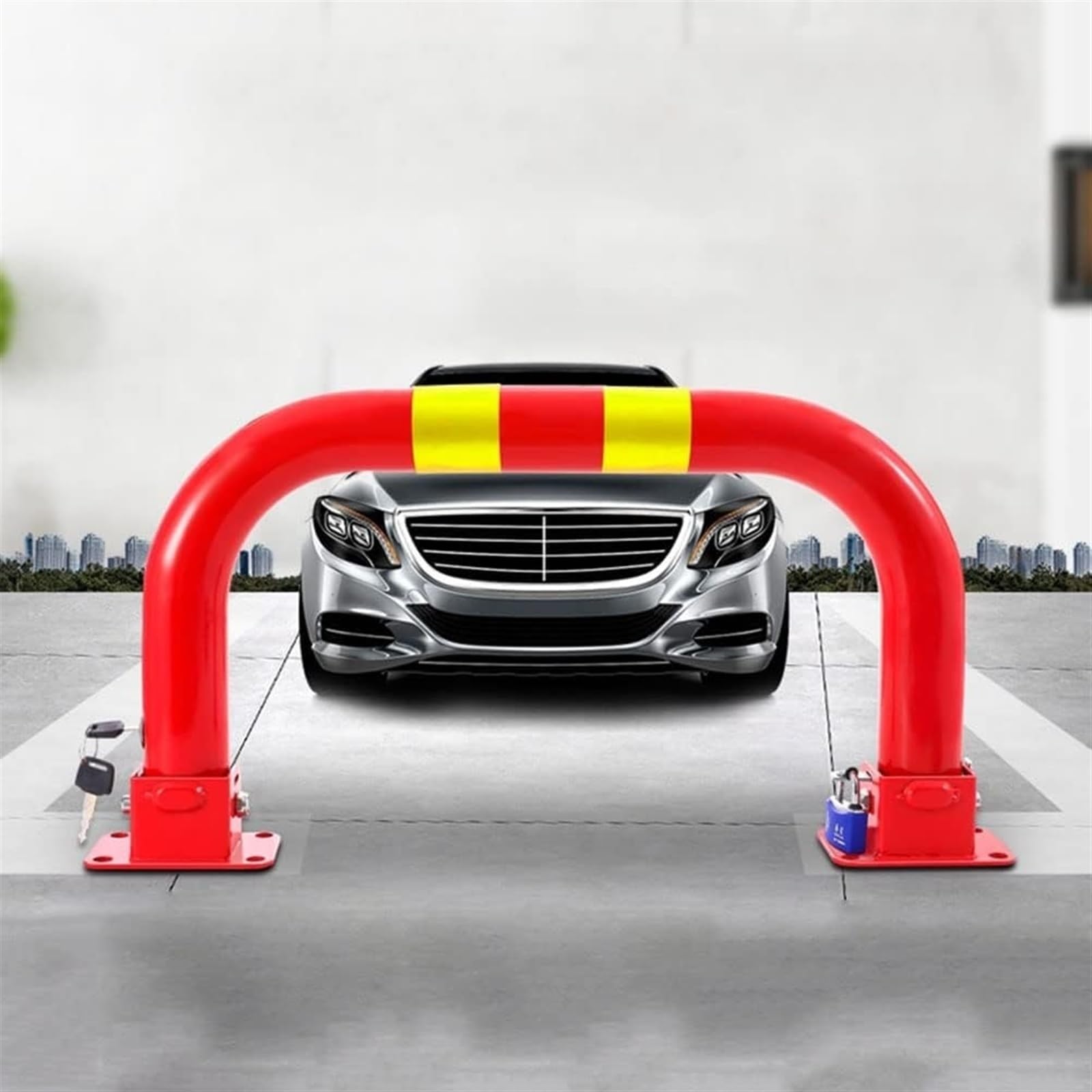 Barrière de stationnement pliable anti-collision en U de 60 cm