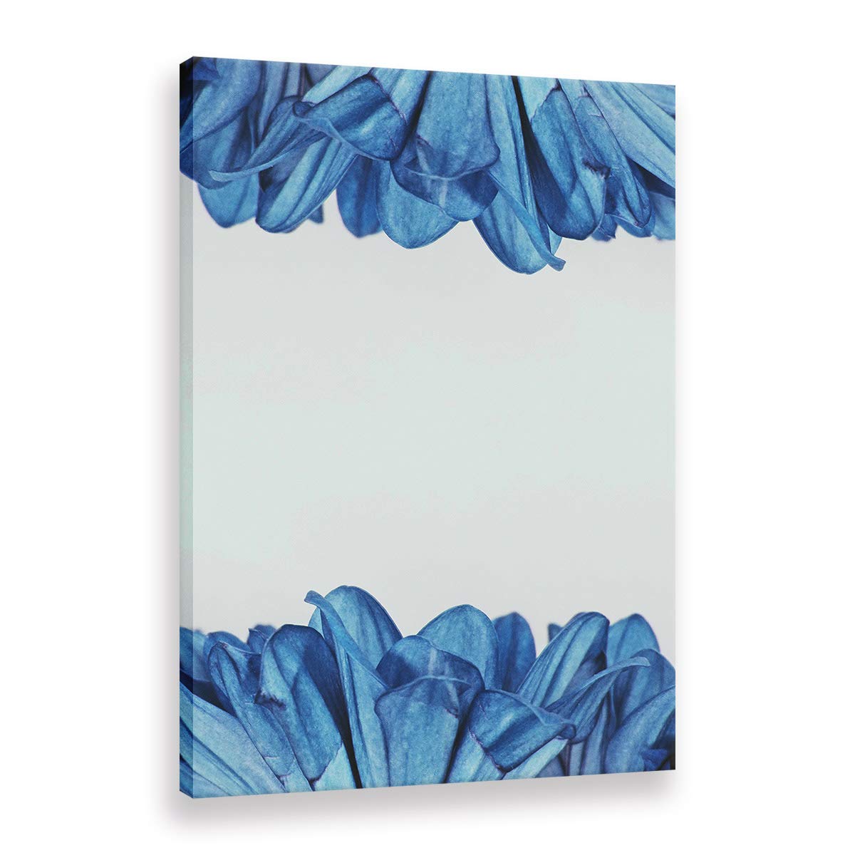 Fleurs bleues impression sur toile grand format pour bureau et salon zen