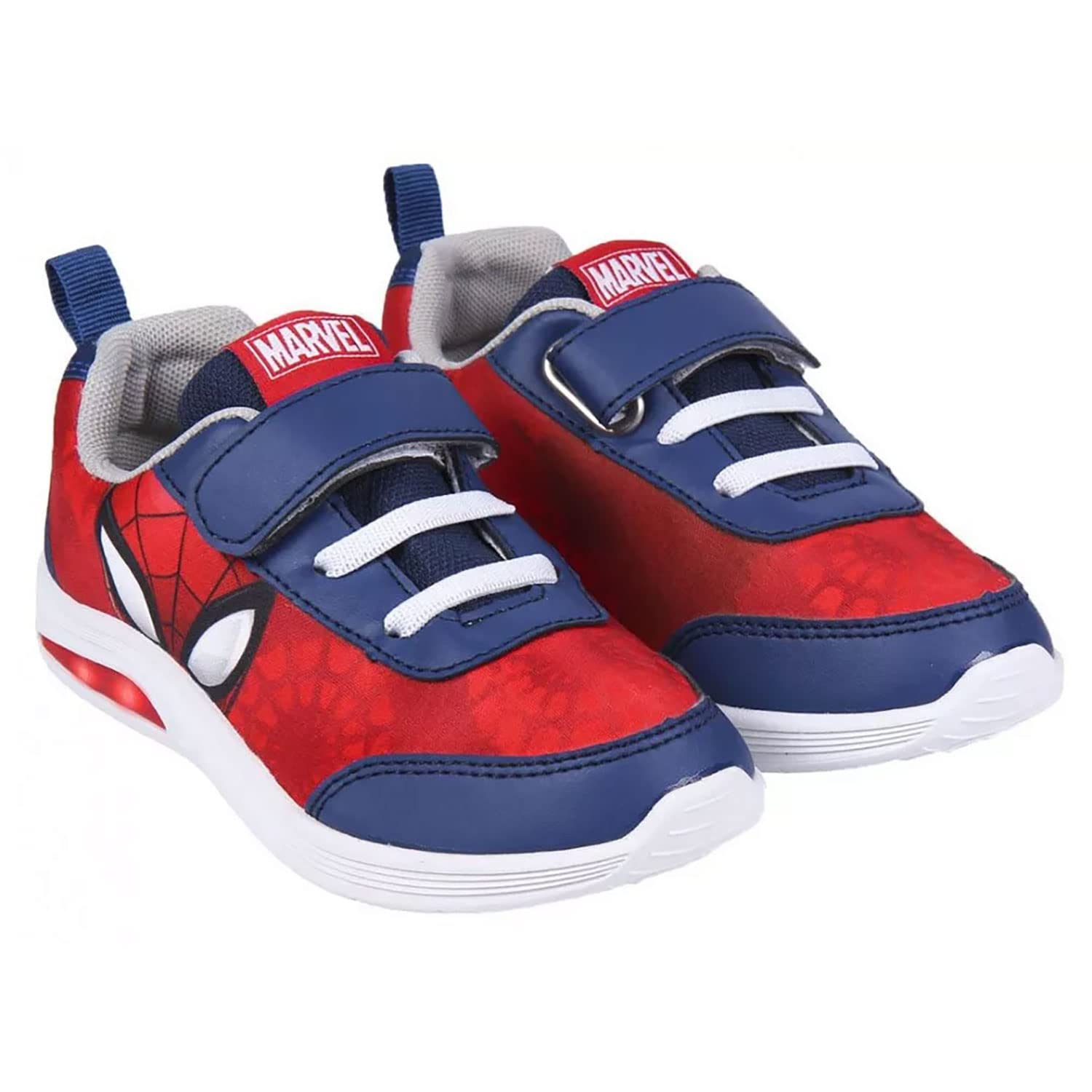 Marvel Spiderman Zapatillas deportivas de velcro para niño con luces LED 4999