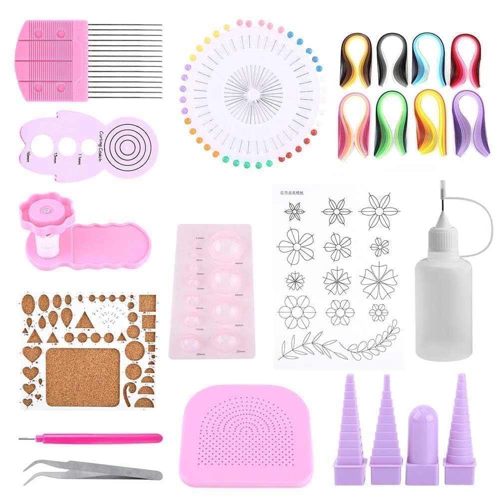 Kit Complet de Quilling Papier pour Débutant, Outils et Bandes Multi-Outils pour Création Artisanale DIY