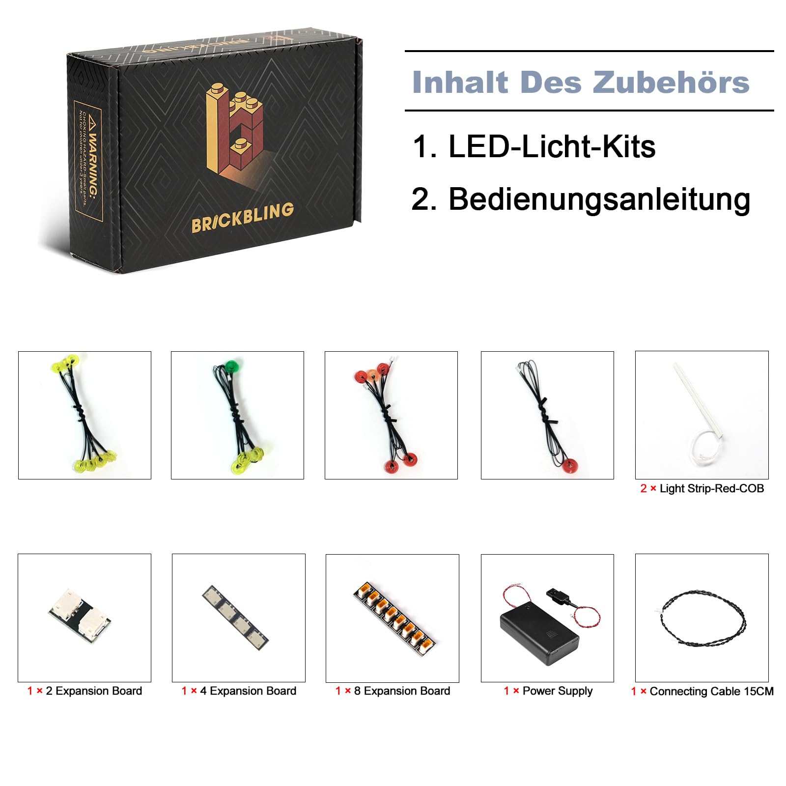 BrickBling Zestaw świateł LED kompatybilny z Lego Good Fortune (nie jest to model), zestaw oświetleniowy kompatybilny z 80117 Good Fortune kreatywna zabawka