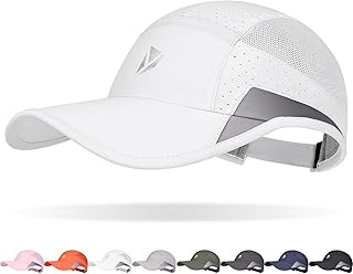 Gorra de béisbol ligera de secado rápido para hombres y mujeres, con protección UPF 50+, reflectante, transpirable, para correr