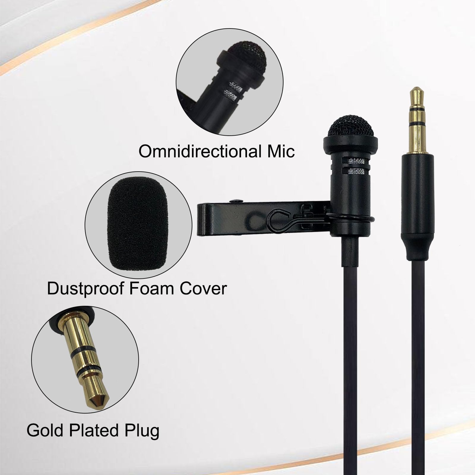 Amazon.com: SPTSSWET Lapel Lav Microphone Compatible with GoPro