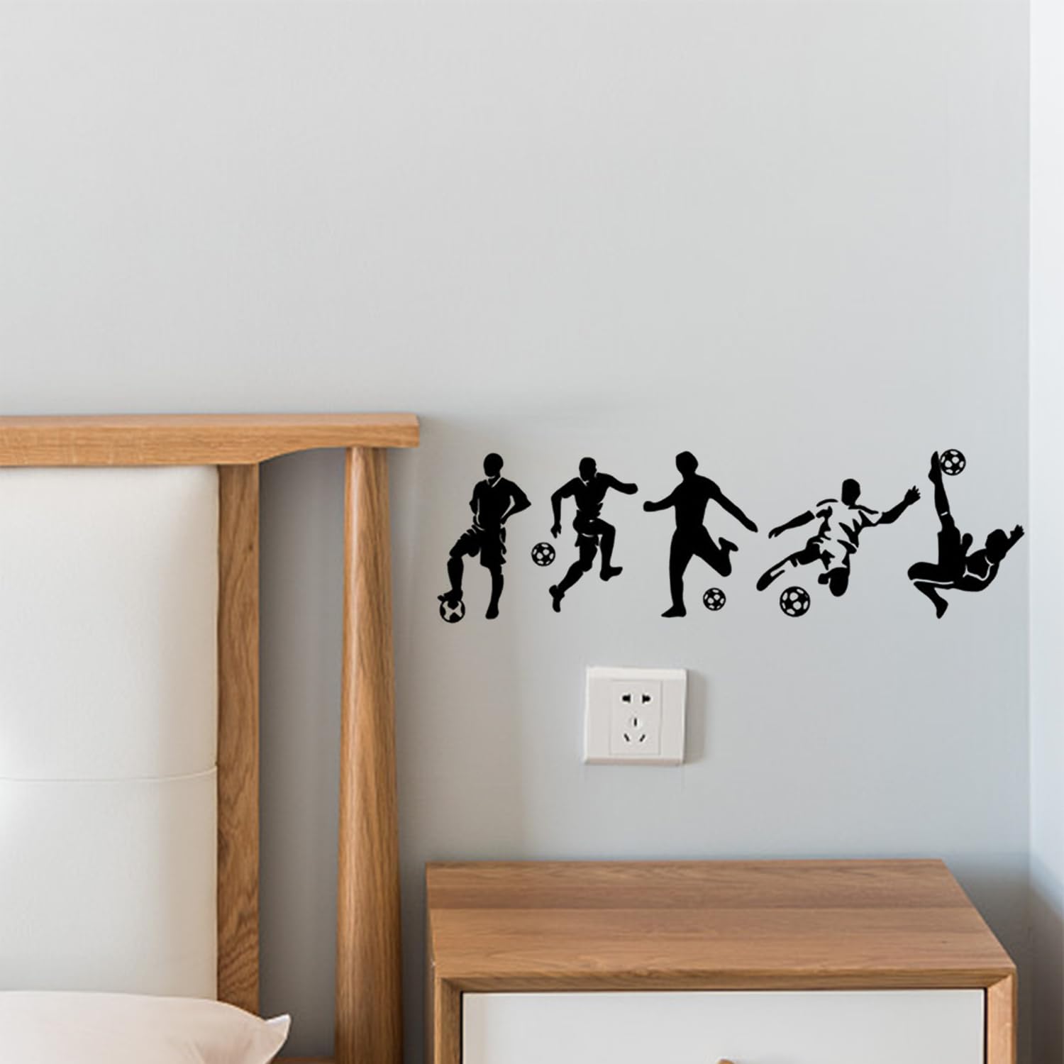 2 Sets of Football Action Wall Stickers, Creative Wall Stickers, Bedroom Decoration Wall Stickers, Party Decoration Wall Stickers, Home Decoration Accessories - Image 4