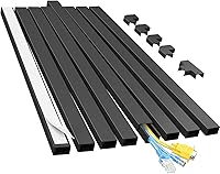 Vista 16 de Yecaye - Ocultador de cable de 125 pulgadas, corrector de cables de canal de un solo cable, sistema de gestión de cables fácil de instalar para un