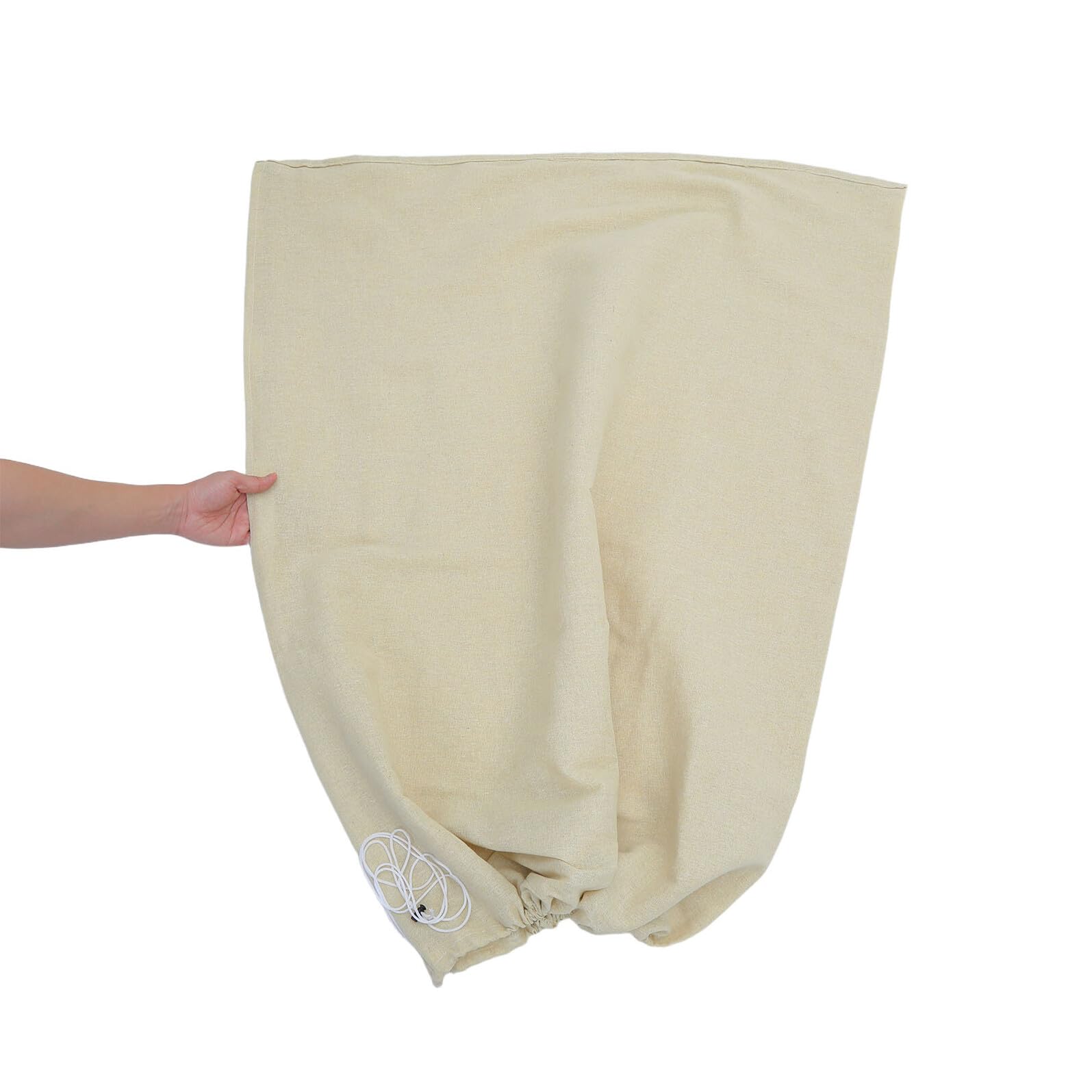 Hemobllo Copertura per Piante da Esterno 2 Pezzi in Lino Beige, Traspirante | Inverno e Vento, Struttura Riutilizzabile per Vaso e Arbusti, Protezione Antigelo Cordino