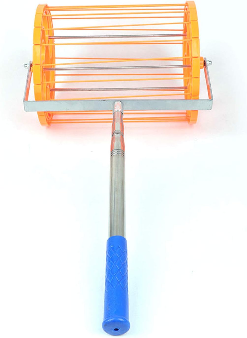 DKULMN Pingpong Ball Retriever, Adjustable Table Tennis Balls Picker, Ball Pick Up Net Bag Table Tennis Ball Picker, Training Tool for Ball,Orange