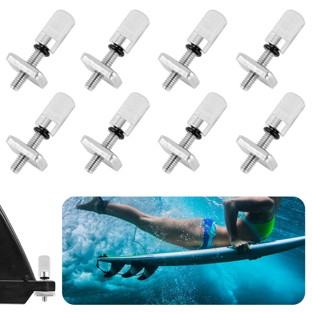 Tornillo de Tabla de Surf, 8PCS Tornillo de Aleta de Acero Inoxidable, Tornillo de Paddle Surf, Tornillo de Aleta para Sup, Tornillo Tabla de Surf para Longboard, Tablas de Remo de Pie