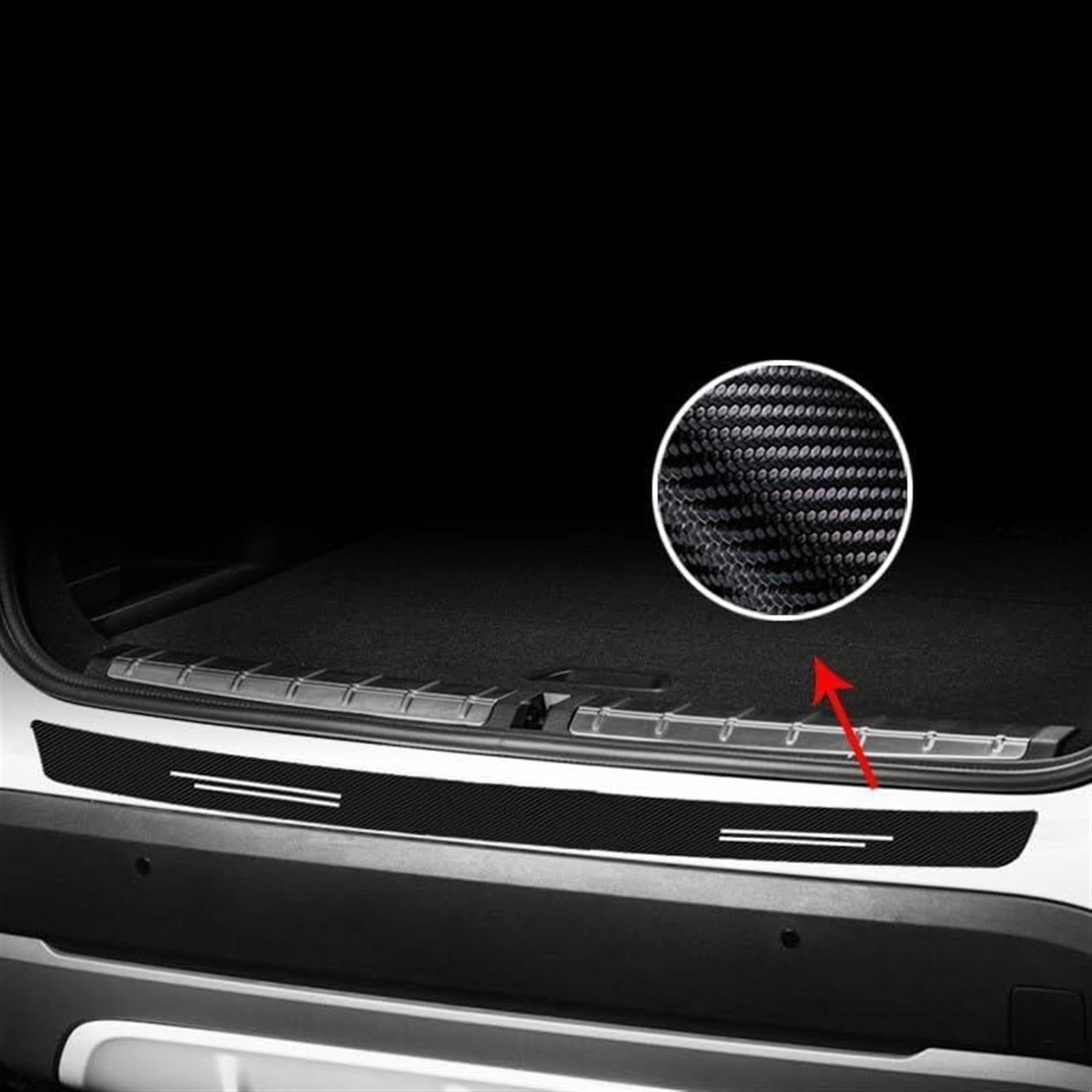 Tira Protectora de Parachoques Protector de Parachoques Trasero Fibra Carbono para Maletero Coche, Protectora para Land para Rover para Range para