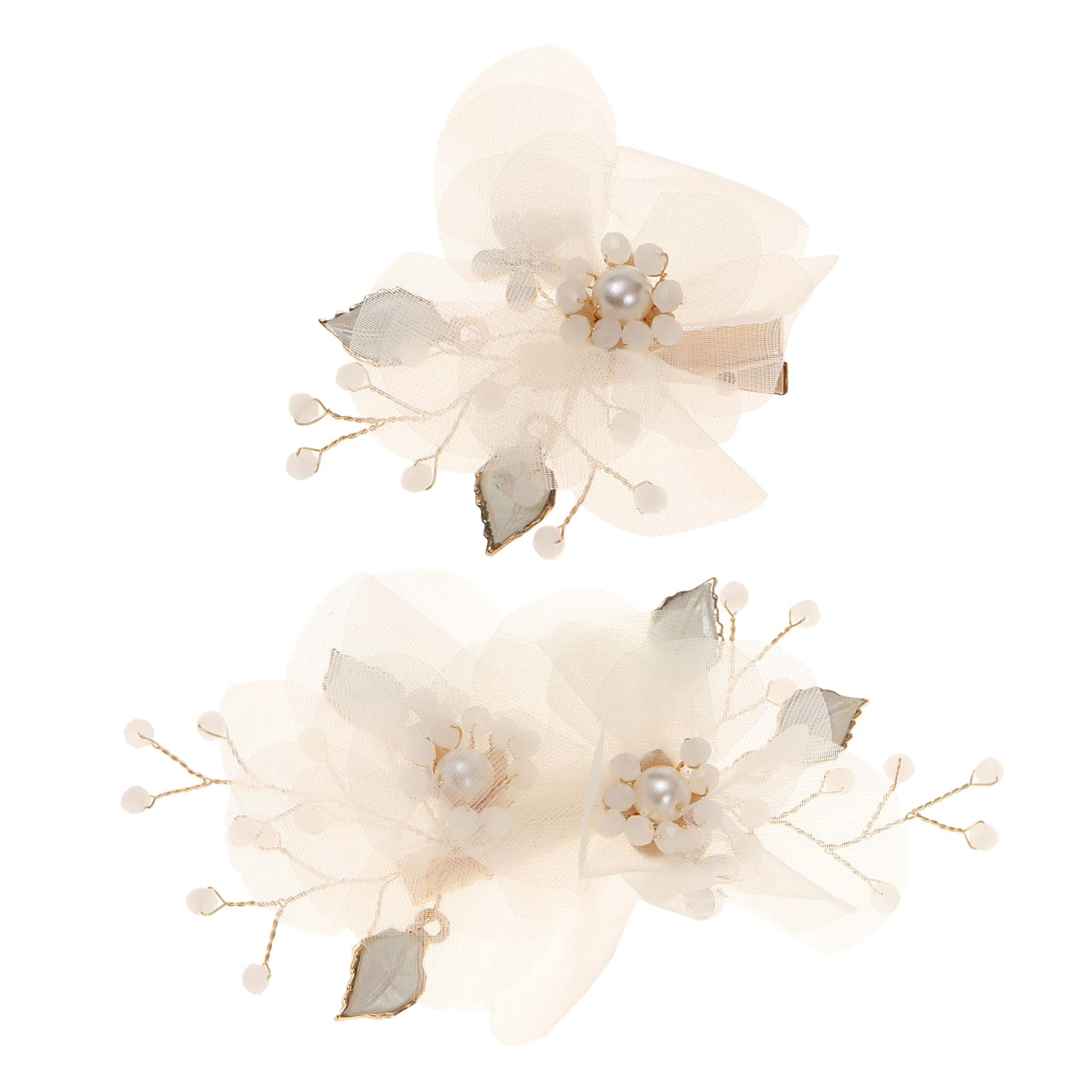 Perlen Haarklammer 2er Set Elegante Schmuck Haarklammern für Damen