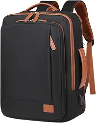 Mochila Grande para Notebook 15,6' Expansível e Impermeável | Mochila Executiva de Viagem Aprovada por Companhias Aéreas com Porta USB, Bolso para Líquidos, Mochila Escolar e de Trabalho