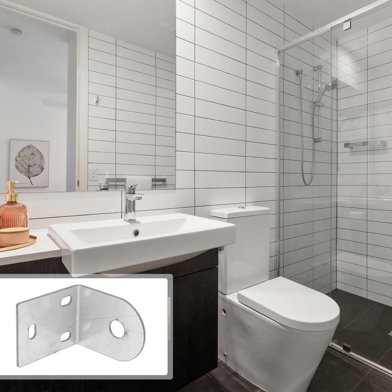 Faucet Bracket 2.24X2.12X1.69 Inch Stainless Steel Fixing Mount with Screws for Kitchen and Bathroom Faucet Support