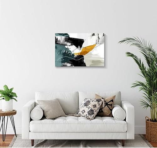 Miniatura 327 de Lienzo artístico para pared, pinturas de arte abstracto, fantasía azul, grafiti colorido sobre fondo blanco; decoración artística moderna para sala