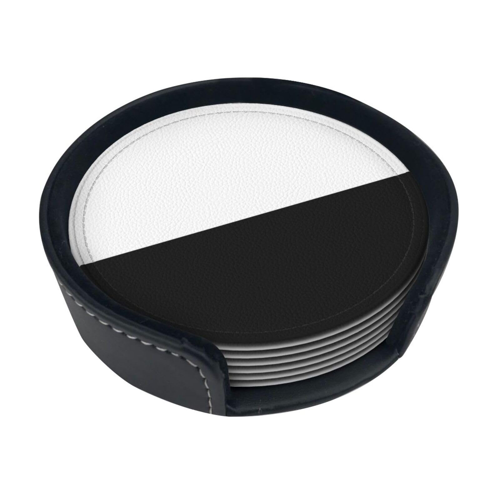 Flag of Pahang State Leather Coasters-Set of 6 with Storage Holder