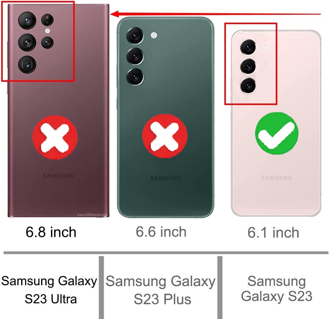 Jaorty Samsung Galaxy S23 5G Wallet Case,[9 Card Slots] Removable Adjustable Crossbody Necklace Lanyard Shoulder Strap Zipper Magnetic Leather Case for Samsung Galaxy S23 5G,6.1 inch Black